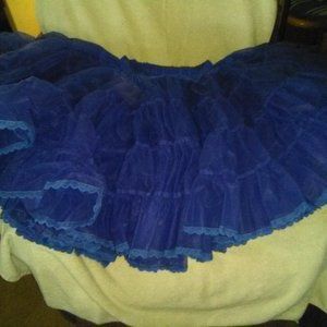 Ladies Royal Blue Net Square Dance Petty Coat